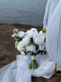 Elegant White Faux Floral Bouquet For Rent
